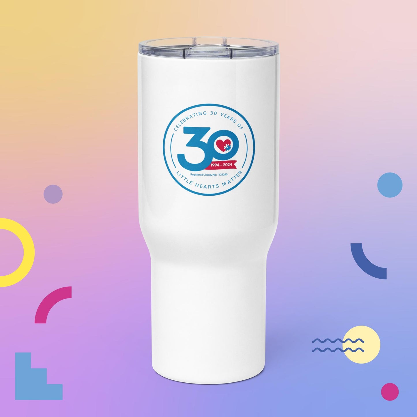 '30th Anniversary' Travel Mug With a Handle