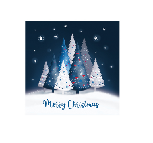 Christmas Cards - Blue Trees